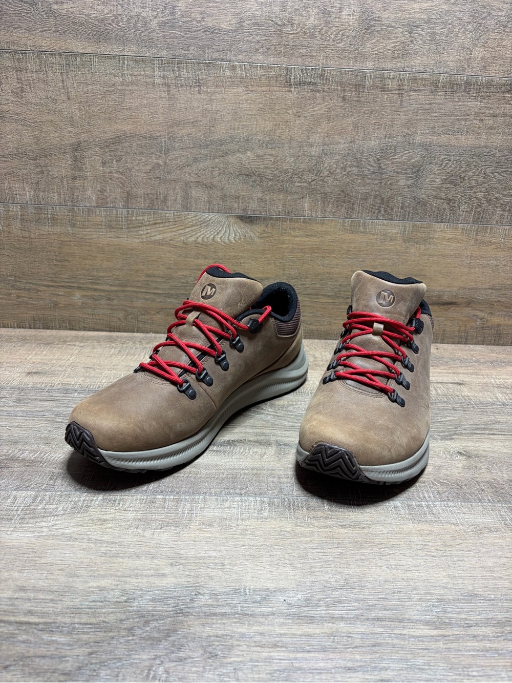 Merrell Men's Brown Chukka Boots with Red Laces